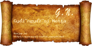 Gyöngyösi Netta névjegykártya